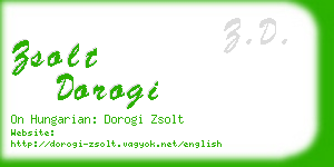 zsolt dorogi business card